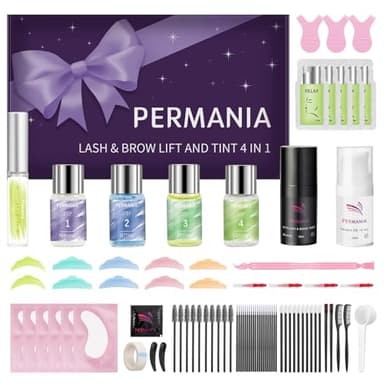 PERMANIA Tinte Pestañas and Lifting Pestañas, Kit Lifting de Pestañas y Tinte | Lash Lift and Tint Kit, para salón y uso doméstico,También funciona en la laminación de cejas y teñido de cejas-10ml
