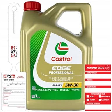 CASTROL Aceite de motor 5W-30 EDGE Professional Aceite sintetico Aceite para motor ACEA C3 LongLife III 4L