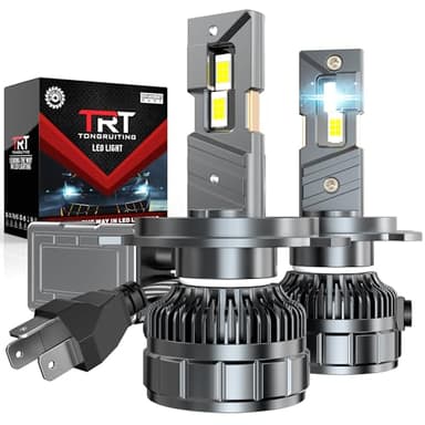 Tongruiting H4 Bombillas LED 130W 32000LM, 6000K Blanco Faros de Coche, 1:1 Faros de Reemplazo para Auto Halógeno Kit de Conversión, Paquete de 2 (H4-32000LM)