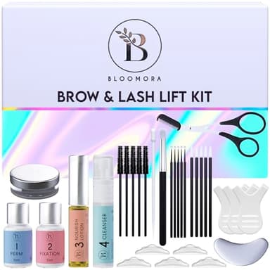 Lifting Pestañas Kit Profesional, DIY Lifting Pestañas y Cejas, Dura 6-8 Semanas, 15 Usos, Kit de Laminación de Cejas 2 en 1, Lash Lift y Brow Lamination - BLK2
