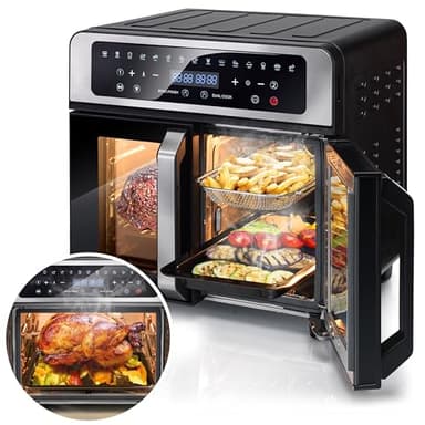 Freidora de aire + Horno DUAL CHEF EVOLUTION 2 zonas independientes para 2 recetas distintas listas a la vez Superamplia: la mayor capacidad del mercado Saludable Rápida Ahorra energía Con Recetario