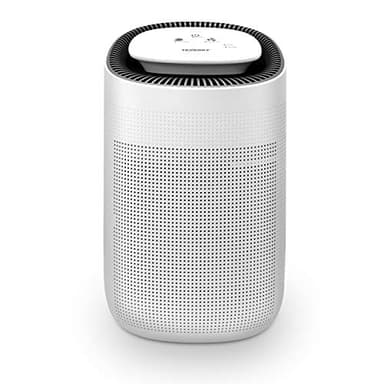 Tenergy Sorbi - Deshumidificador de aire de 1000 ml con función de purificación, filtro HEPA verdadero, apagado automático, control táctil, velocidad de aire ajustable, ultra silencioso, ideal para