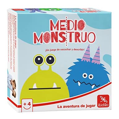 Ludilo - Medio Monstruo | Juegos De Mesa Niños 4 Años O Más | Juegos Educativos Niños 4 Años De Partidas De 10 Minutos | Juego De Mesa De 2 A 4 Jugadores