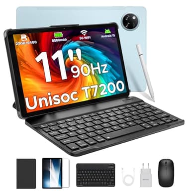 DOOGEE Tab A9+ Tablet con Teclado y Lapiz 8580mAh, Tablet 11 Pulgadas 20GB RAM+ 64GB ROM (TF 2TB), Tableta Niños Altavoces Duales, Tableta Infantil 13MP/FM/Face ID/WidevineL1/GPS/Bluetooth 5.0/3.5mm