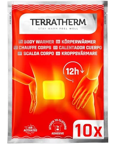 Parches de calor para la espalda, cuello y hombros – 12h de agradable calor profundo, calentador de espalda – Calentador de cuerpo autoadhesivo y activado por aire – 10 piezas