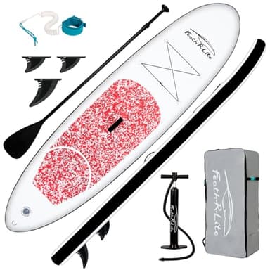 FunWater Tabla de Surf de pie Hinchable con Remo,(Sup),Completa con Accesorios,Remo Ajustable,Bomba,Mochila de Transporte,Bolsa Impermeable