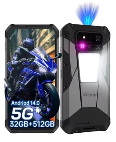 CHANDUELEC Unihertz Tank 4 Pro 5G Proyector Smartphone resistente 32G+512GB Dimensity 8300 Android 14 11600mAh AMOLED 120HZ Teléfono deportivo