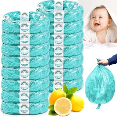 MKAKYES 15 Piezas Recambios Cubos de Pañales, 4,5M Recambios Papelera Pañales Originales, Recambios Compatible con Todos contenedores de pañales, Tommee Tippee, Twist & Click