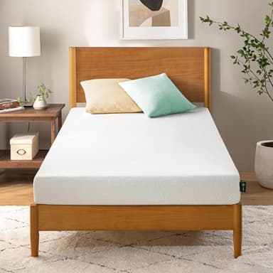 Zinus Colchón de Espuma 90 x 190 cm, Ortopédico y Ergonómico de Firmeza Media - Soporte de 5 Zonas - Altura 11 cm - Certificado Oeko-Tex