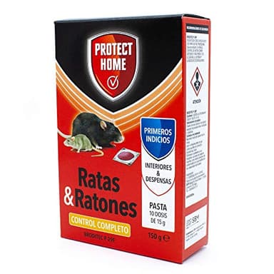 Protect Home atrayente de ratas y ratones, en formato pasta de Alta eficacia y atracción, Zonas interiores y despensas, Ratas y Ratones