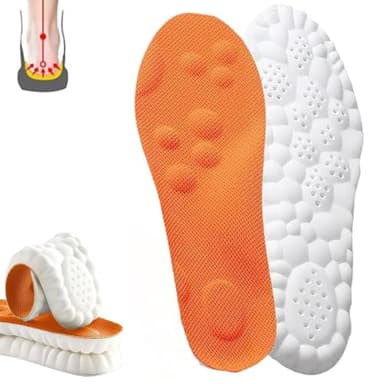 GXGM Plantillas Memory Foam,Plantillas Fascitis Plantar, Plantillas Pies Planos para Mujer y Hombre Insoles Pies Cavos,Palmilhas Transpirables para Zapatillas Deportes Trabajo Botas (35-36 EU)