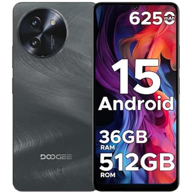 DOOGEE Note 59PRO+ Teléfono Móvil Libres Android 15, 36GB RAM+512GB ROM 2TB Ampliable, 5G Smartphone 6,75 HD+120Hz, Octa Core Móviles 6250mAh 50MP +8MP Cámara Widevine L1, OTG/GPS/Face ID/Huella/NFC