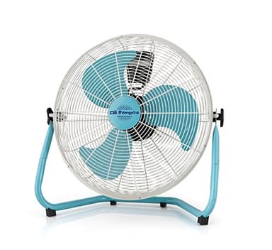 Orbegozo PW 1546 - Ventilador industrial Power Fan, 3 velocidades, aspas metálicas, asa de transporte, 130 W, azul y blanco