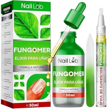 NAIL LAB Tratamiento Fúngico Premium Extra Fuerte para Uñas de Pies y Manos - 50ml - Con Aceite de Árbol de Té - Lápiz Fúngico de 3ml + Lima Gratis