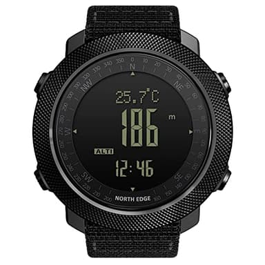 NORTH EDGE Reloj Táctico de Supervivencia para Hombres, Reloj de Pulsera Digital con Altímetro Barómetro Brújula, para Deportes, Senderismo, Natación, Ejército Militar.