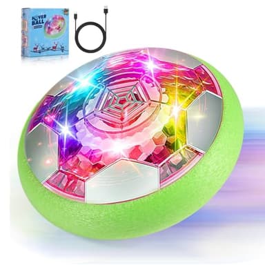 OMWay Balon Flotante de Futbol, Regalos Futbol Niños 3 4 5 6 7 8 9 10 11 12 Años, Interior Recargable Pelota Flotante con Luces LED, Juguetes Regalo Cumpleaños Navidad