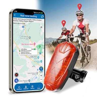 Localizador GPS Moto,GPS Tracker Bicicletas 1800mAh Impermeable SOS Rastreador Oculto Overspeed Alarma de Exceso de Velocidad Mini Tracker Apto para Todas Las motoBicicletasCarritosScooters