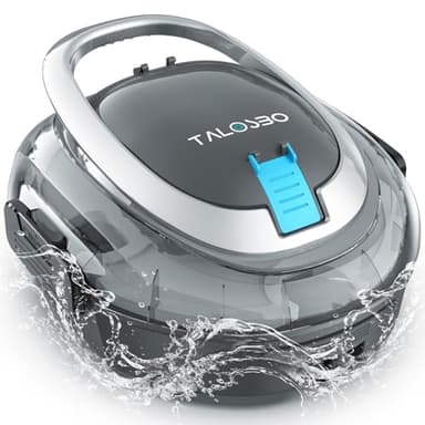TALOSBO S2 Robot Piscina,Doble Filtración,Robot Limpiafondos Piscina Sin Cable,Doble Motor,90 Minutos de Limpieza,Carga en 2.5h,Autoaparcable,Piscinas 80m²