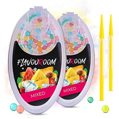 Flavouroom - Juego de 200 cápsulas aromáticas con sabores mixtos para tabaco | bolitas de sabores para cigarrillos Premium | bolas para filtros de cigarros para un sabor inolvidable