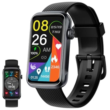 Reloj Inteligente Hombre Mujer, 1.47" HD Smartwatch con Whatsapp Notificación, Podómetro/Pulsómetro/SpO2/Monitor de Sueño, IP68 Pulsera Actividad con 24 Modos Deportivos, Smart Watch para Android iOS