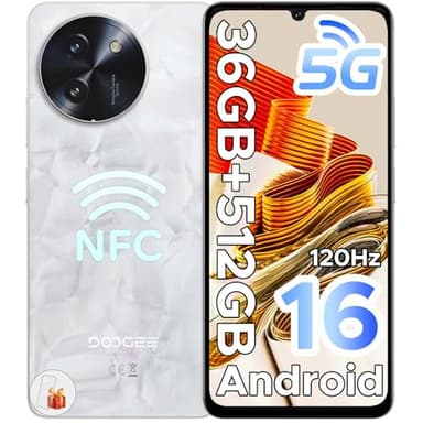 DOOGEE Note 59 Pro+ 5G Telefono Movil Android 16, 36GB+512GB 6250mAh, Smartphone 6,75 HD+ 120Hz, Octa Core Teléfonos Móviles Libres Cámara 50MP+8MP, NFC/Face ID/Widevine L1/GPS/OTG Móvil para Mayores