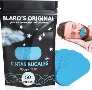 Cinta Bucal Mouth Tape - Adhesivo Hipoalergénico para todo tipo de Pieles - Reduce Ronquidos y Mejora la Calidad del Sueño - Reduce hasta en un 90% las Enfermedades Inmunologicas - 50 Piezas