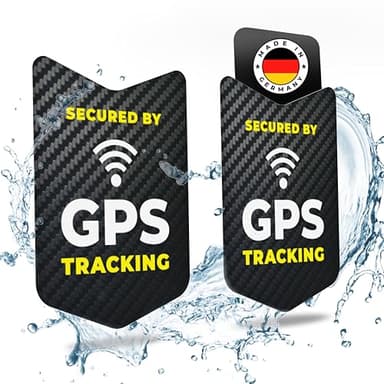 tagplus® Pegatinas para bicicleta con rastreador GPS, 2 unidades, con fuerza adhesiva resistente a las bombas para una máxima protección antirrobo, incluye instrucciones