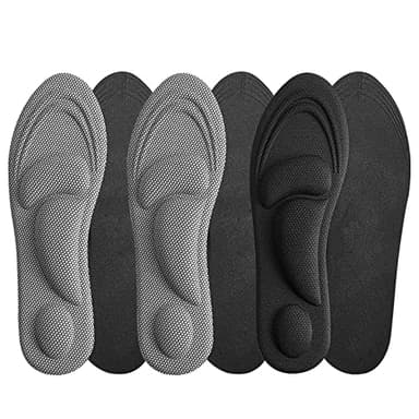Tiuxiu 3 Pares Plantillas Ortopedicas-Plantillas para pies plano dolor en los pies, fascitis plantar dolor de talón Espolones para hombres y mujeres