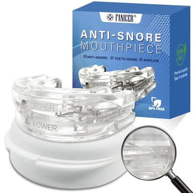 Transparente Ferula Antironquidos, Férula Antirronquidos y Anti Bruxismo,Prevenir el Bruxismo,Dispositivos Ajustable y Reutilizable Anti Ronquidos,Ayuda a Reducir los Ronquidos y Ayudar a Dormir