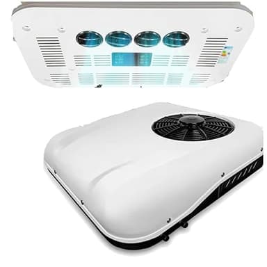 SXHEYUY Aire Acondicionado Caravana Refrigerante Añadido Aire Acondicionado 12V Camion 24V Ar Condicionado Autocaravana,Blanca,12v