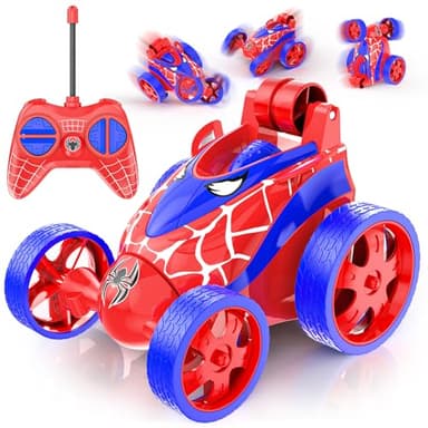 Buoeuik Mini Coche Teledirigido Acrobacia Niños 3 4 5 6 7 Años, Spider Coche RC Radiocontrol 360 Grados de Rotación Remote Control Car Juguete Infantil Regalo Cumpleaños Navidad Juegos