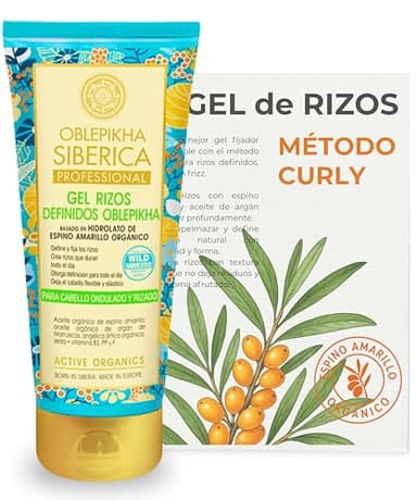 Gel Activador de Rizos Método Curly con Oblepikha – Define sin Apelmazar, Controla el Frizz - Con Espino Amarillo y Argán – 200 ml