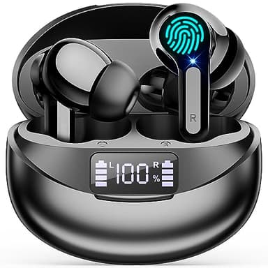 Auriculares Inalambricos Bluetooth, Cascos lnalámbricos Bluetooth 5.3 Reproducción de 35 Horas Hi-Fi Estéreo Auriculares lnalámbricos USB C Audifonos Inalambricos HD Mic para iOS Galaxy Xiaomi Android