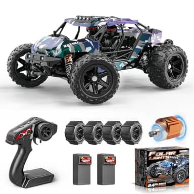 Womaqu Coche teledirigido Adulto 1:14, Camión RC 4x4 Off-Road 40 km/h, Coche RC Todo Terreno con 2 Baterías de 1300mAh y 2 Juegos de Neumáticos, Coche Radiocontrol Rápido