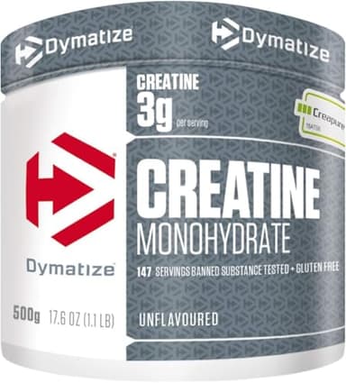 Dymatize Creatine Monohydrate Unflavoured Powder 500g - 100% Creapure Creatine - Aminoácidos - Creatina