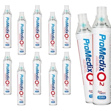 ProMedix PR-994 Inhalador de Oxígeno Portátil para Inhalación | Boquilla Universal | Oxígeno en Lata 12L 99,4% (1)