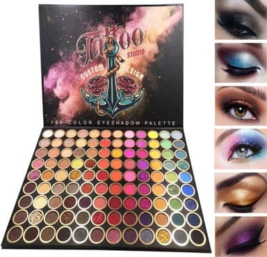 Beauty Searcher Paleta de sombras de ojos de 108 colores, sombras de ojos mate, brillantes, pigmentadas, resistentes al agua, de larga duración, juegos de maquillaje de ojos, 1 item