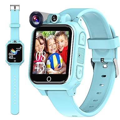 Umblue Juguetes de Relojes para niños, Reloj Inteligente Niños, Juguetes Niños 3 4 5 6 7 8 9 10 11 12 Años, Regalos Niños con cámara giratoria de 90° Pantalla Táctil Reloj Juguetes de Regalos Niños