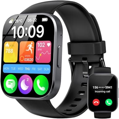 OUKITEL Reloj Inteligente Hombre Mujer, 1.91" HD Smartwatch Hombre Mujer con Llamadas Bluetooth, 140+ Modos Deportivos Smart Watch, SpO2/Pulsómetro/Monitor de Sueño, IP68 Impermeable para Android iOS