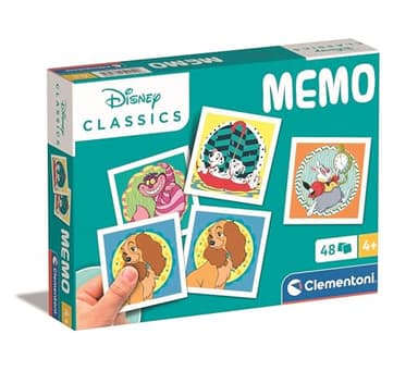 Clementoni - Mémo Disney Classic Pocket - Juego Educativo Que Incluye 48 Fichas para Emparejar De Tus Personajes Favoritos, Juguete para Niños De 4-6 Años, Made In Italy, 18308