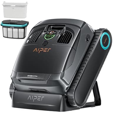 AIPER Robot Limpiafondos Piscina Scuba X1 Pro, Aspirador para Fondos de Piscina, Limpieza de Línea de Flotación,3 Modos,Planificación Inteligente y Programación, Ideal Piscinas Enterradas hasta 200m²