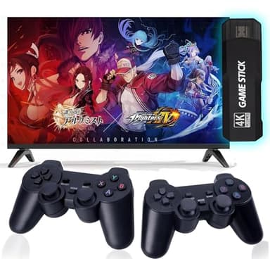 Consola de Juegos Retro 2025 128G con 39000 Juegos, Consola de Videojuegos, Mando Inalámbrico, Salida HDMI TV, Game Stick 4K x2, Regalo para Niños y Adultos