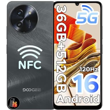 DOOGEE Note 59 Pro+ Android 16 Telefono Movil Libres 5G, 6250mAh 36GB+512GB/2TB TF, Smartphone 6,75 HD+ 120Hz, Octa Core Telefonos Moviles Cámara 50MP+8MP, NFC/Dual SIM/Widevine L1/Face ID/GPS Móvil