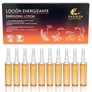 Ampollas Anticaída para el Cabello Mujer y Hombre - Fórmula 97% Origen Natural - Con Extractos Vegetales - Romero, Canela, Jengibre y Cebolla…