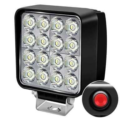 antom Faro Trabajo LED Focos de Coche 12V 24V Con interruptor independiente 6000K Focos de Coche IP68 Impermeable Potentes Faros LED Trabajo Para Camión Moto Barco SUV