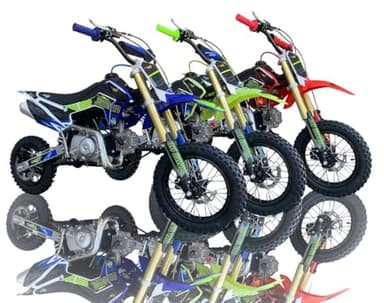 Pit Bike MTR JUNIOR 110cc Semiautomática - Moto Infantil para Niños, Motor 110cc, Ruedas 12"/10" - Rojo