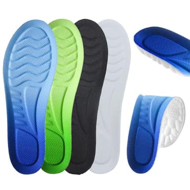 4 Pares Plantillas Ortopédicas para Pies Planos/Fascitis Plantar/Dolor de Pies, Plantillas Deportivas Mujer Hombre para Running/Baloncesto, EU39-40