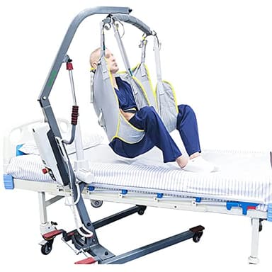Grúas de eslinga para personas mayores discapacitadas, eslinga de transferencia de pacientes, cinturón de transferencia, arnés de soporte para la cabeza de ayuda dinámica, seguro y sin esfuerzo