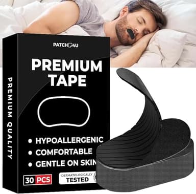 Sverluus 30 PCS Cinta Bucal para Dormir, Mouth Tape Tiras Mouth Tape for Sleeping para Respirar Menos por la Boca Cintas Anti Ronquidos Tiras Bucales para De Noche Mejora la Calidad del Sueño