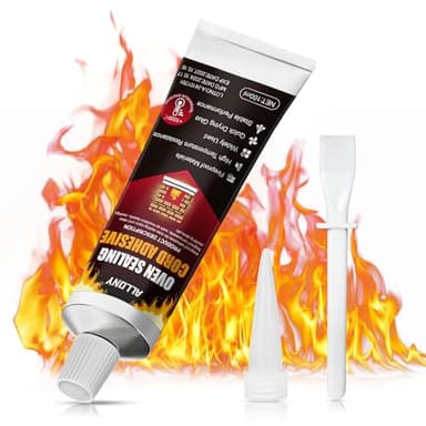 ALLONY 100ml Pegamento Alta Temperatura, Silicona Alta Temperatura, Silicona Refractaria, Soporta Hasta 1000°C, Ideal para Chimeneas, Estufas, Calderas de Calefacción